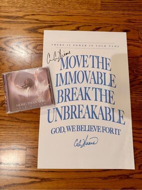CeCe Winans "More Than This" CD with Signed Poster - White & Blue
